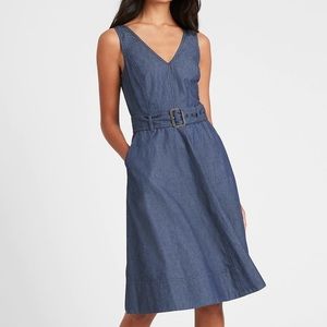 BR Denim V-Neck Dress